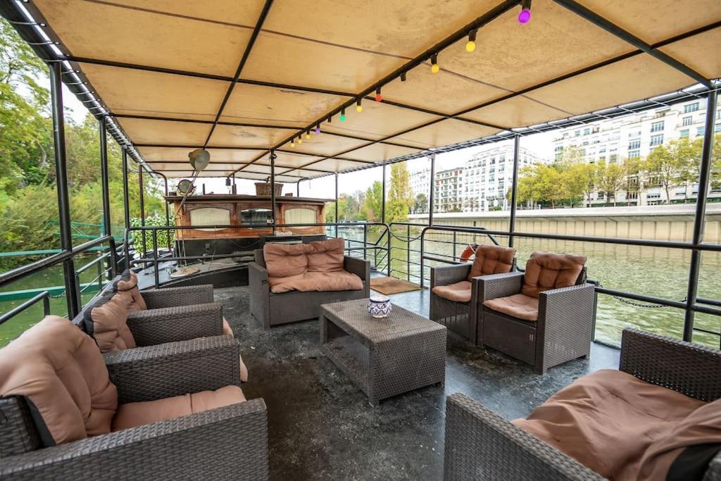 Вилла Grande Peniche 4 Ch - 10 Pers -Paris - Ile De Puteaux- Terrasses Экстерьер фото